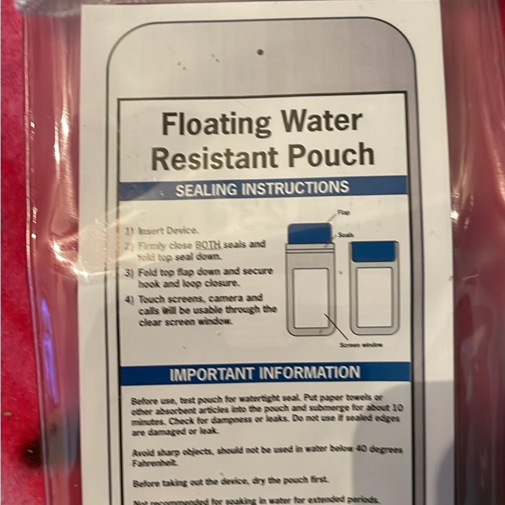 Floating Water Resistant Pouch - Clear
